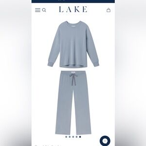 Lake Pajamas Relax Pants Set in Dusty Blue